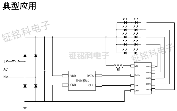 用于LED球泡灯高压线性恒流驱动芯片SM2235EGH原理与应用(图2) SM2235EGH典型应用.png